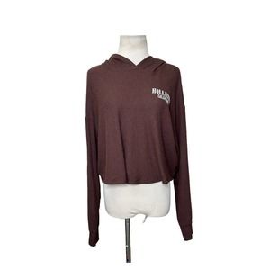 Hollister brown long sleeves hoodie sweatshirt size M